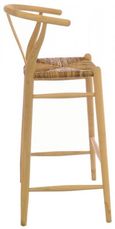 2 x Shoreditch Wooden Barstool with Rush Seat