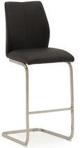 Irma Barstool - Set of 2 - Black Faux Leather
