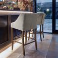 2 x Warwick Grey Upholstered Barstool