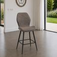 Bardo Counter Stool - Set of 2 - Fabric - Charcoal