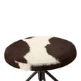 Boho Barstool - Cowhide - Industrial - Round