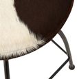 Boho Barstool - Cowhide - Industrial - Round