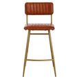 Buffalo Bar Chair - Tan - Leather with Gold Metal Frame