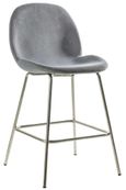 Clearance - 4 x Flanagan Light Grey Velvet Barstool - FSS15915/886