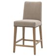Clearance - 6 x Rex Grey Fabric Barstool with Back - A249/50/51