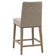 Clearance - 6 x Rex Grey Fabric Barstool with Back - A249/50/51
