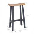Clockhouse Bar Stool Carbon and Natural Oak and Black