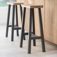 Clockhouse Bar Stool Carbon and Natural Oak and Black