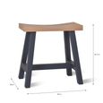 Clockhouse Stool Carbon and Natural Oak and Black