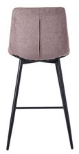 Corona Camel Velvet Fabric High Back Barstool with Black Metal Legs