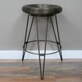 Stool - Round - Grey Metal