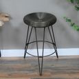 Stool - Round - Grey Metal