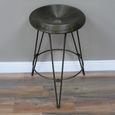 Stool - Round - Grey Metal
