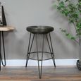 Stool - Round - Grey Metal