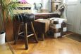 Frankfort Goat Skin Kitchen Stool