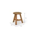 Hawthorne Outdoor Stool Natural Teak Wood