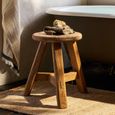 Hawthorne Outdoor Stool Natural Teak Wood