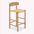 Longworth Bar Stool With Back Natural Rattan