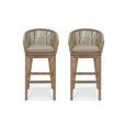 Lynton Outdoor Bar Stool Set of 2 Grey