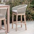 Lynton Outdoor Bar Stool Set of 2 Grey