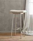 Zala Beige Fabric Barstool