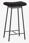 Zala Black Fabric Barstool