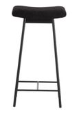 Zala Black Fabric Barstool