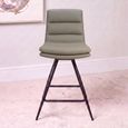 Nobo Swivel Bar Stool - Set of 2 - Truffle - Faux Leather