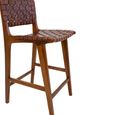 Perugia Counter Chair - Brown Leather