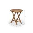 Radley Outdoor Folding Bistro Table Antique Wash Teak Wood