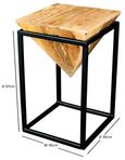 Ravi Mango Wood Large Diamond Stool