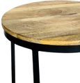 Ravi Mango Wood Small Round Accent Table