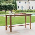 St Mawes Outdoor Bar Table with Trough 180cm Reclaimed Teak Wood