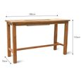 St Mawes Outdoor Bar Table with Trough 180cm Reclaimed Teak Wood