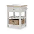 Modern Small Kitchen Island - 1 Drawer - Grey Painted