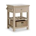 Modern Country Oak - Small Kitchen Island - 1 Drawer