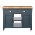 Blue Kitchen Island - Butchers Block