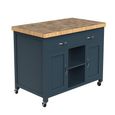 Blue Kitchen Island - Butchers Block