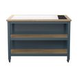 Blue Open Kitchen Island - Breakfast Bar