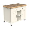 Cream Kitchen Island - Butchers Block