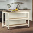 Cream Open Kitchen Island - Breakfast Bar