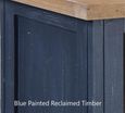 Splash Blue Kitchen Island - Reclaimed Wood - 2 Door