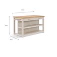 Walcote Kitchen Island Clay Wood