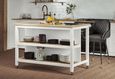 White Open Kitchen Island - Breakfast Bar