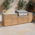 New Bali Outdoor Kitchen Storage Unit - Medium Configuration - Concrete Top