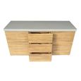 New Bali Outdoor Kitchen Storage Unit - Triple - Concrete Top