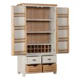 Janelle Larder Unit - 2 Door - Oak and Grey