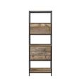Urban Industrial Style Shelving Unit - with Storage - Rustic Wood