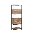 Urban Industrial Style Shelving Unit - with Storage - Rustic Wood