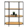 Vita Curved Open Shelving Unit - Natural Wood